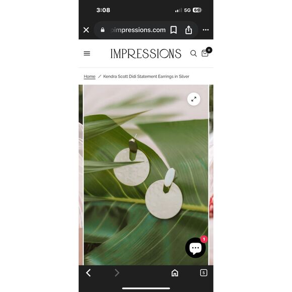 KENDRA SCOTT | Didi Silver Statement Earrings | New NWT - Picture 4 of 12